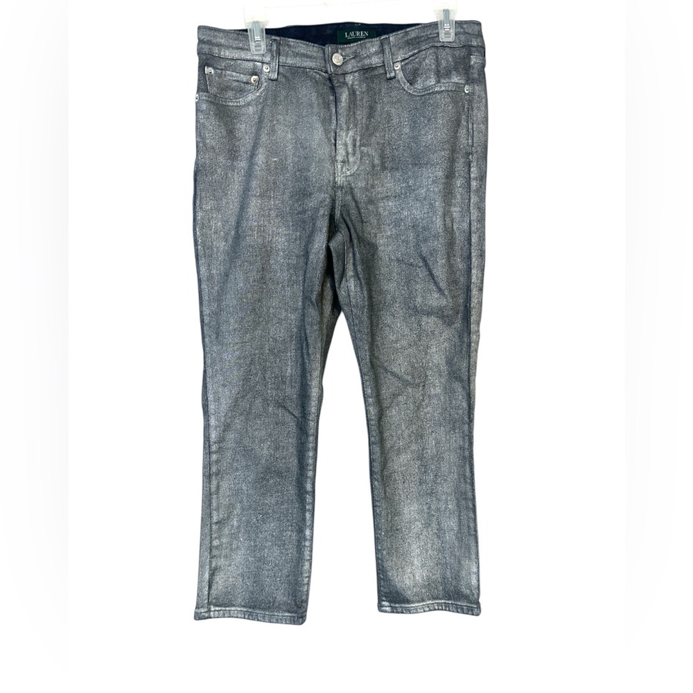 Lauren Ralph Lauren Slim Gray/silvery Women’s size 12p Jeans (D81)‎